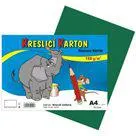 Kreslicí karton barevný A4 - 180g - 50 ks - tmavě zelený