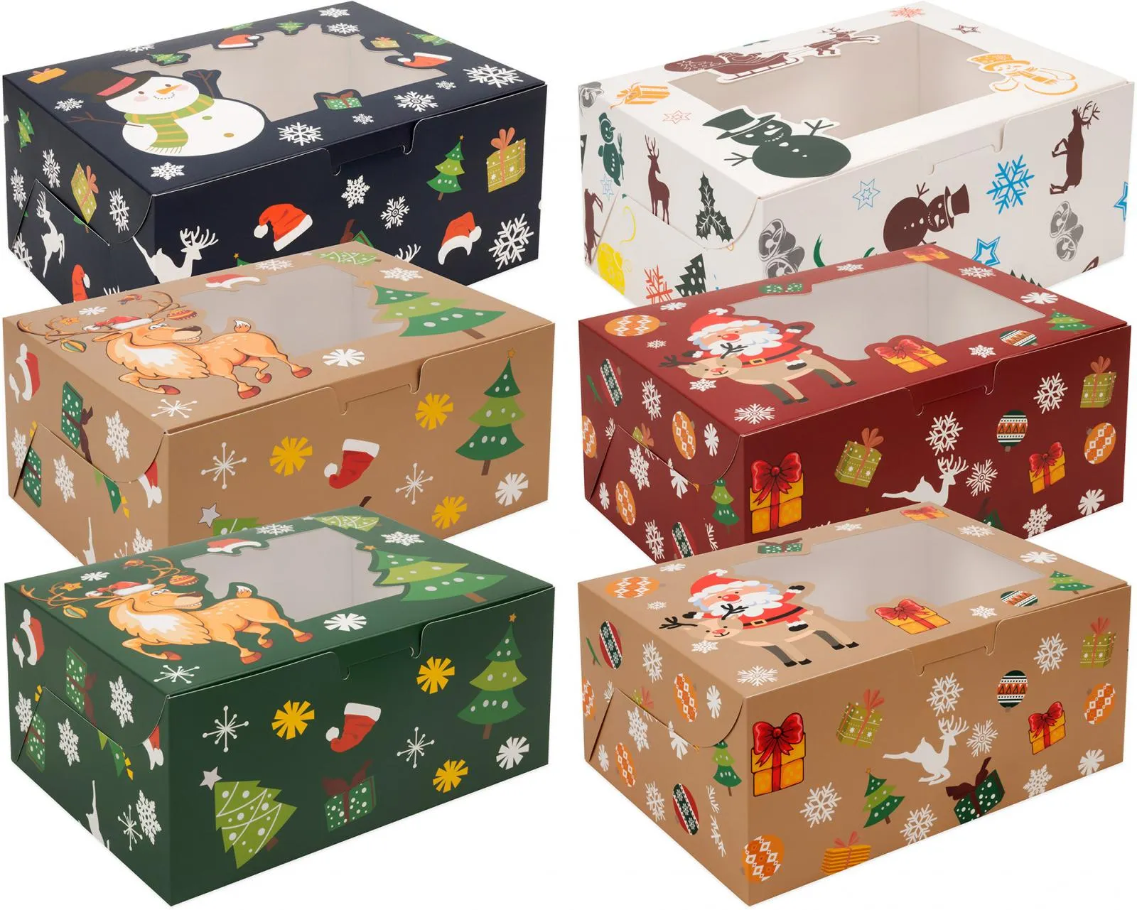 Vánoční krabičky 6 ks, 21 x 9,4 x 15,2cm