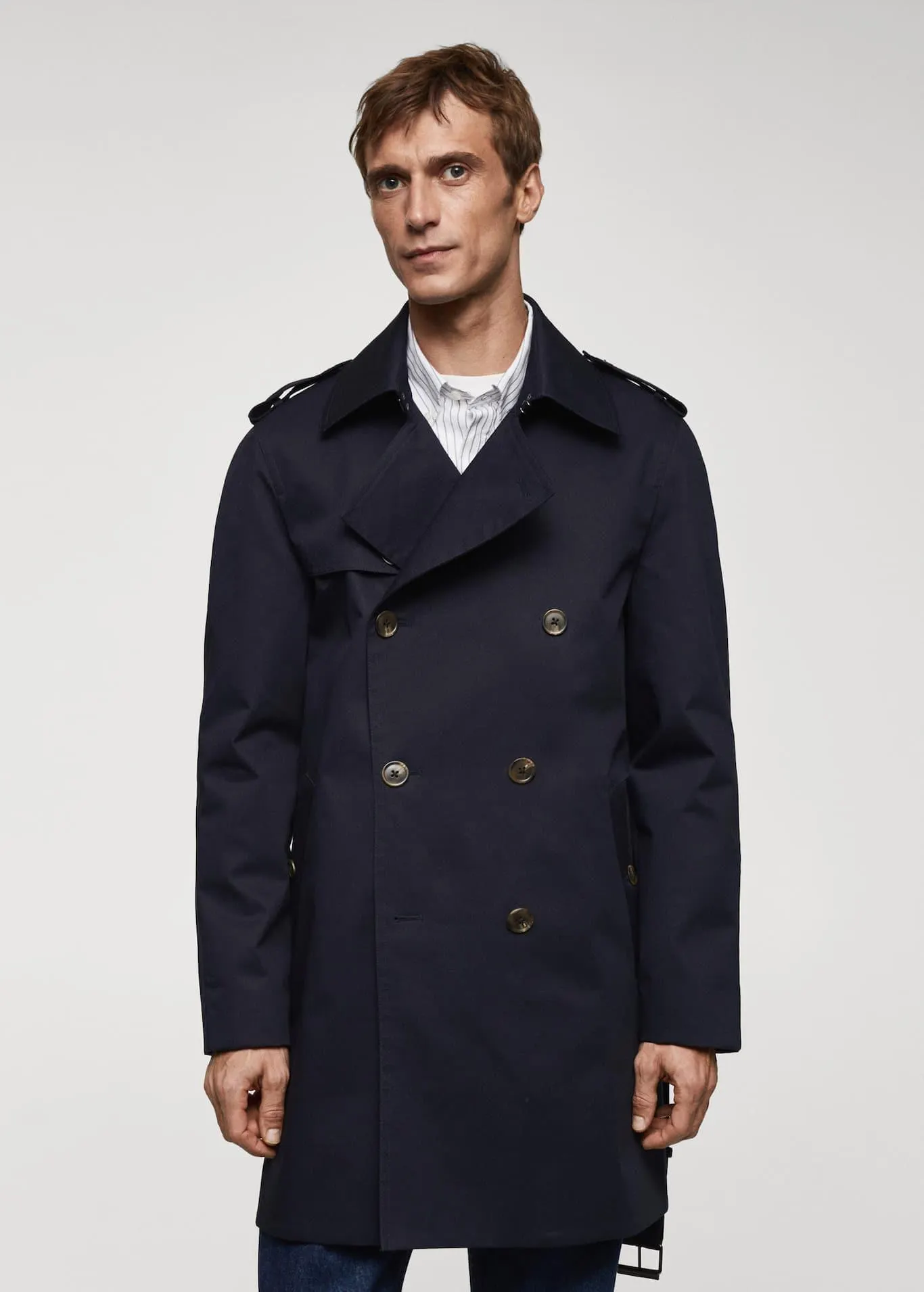 Gabardina clássica repelente de água