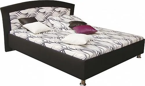 Postel KONSTANS 180cm vč. roštu a matrace korpus hnědá ekokůže / 371 hnědál átka