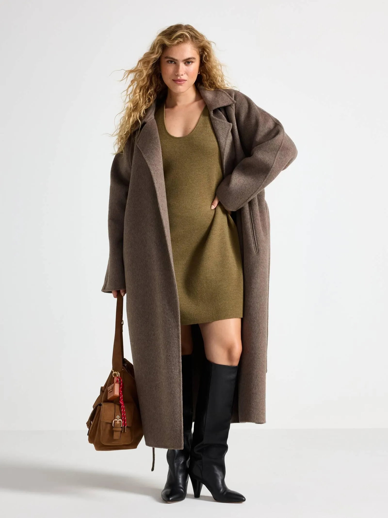 Pletené mini šaty z vlna merino