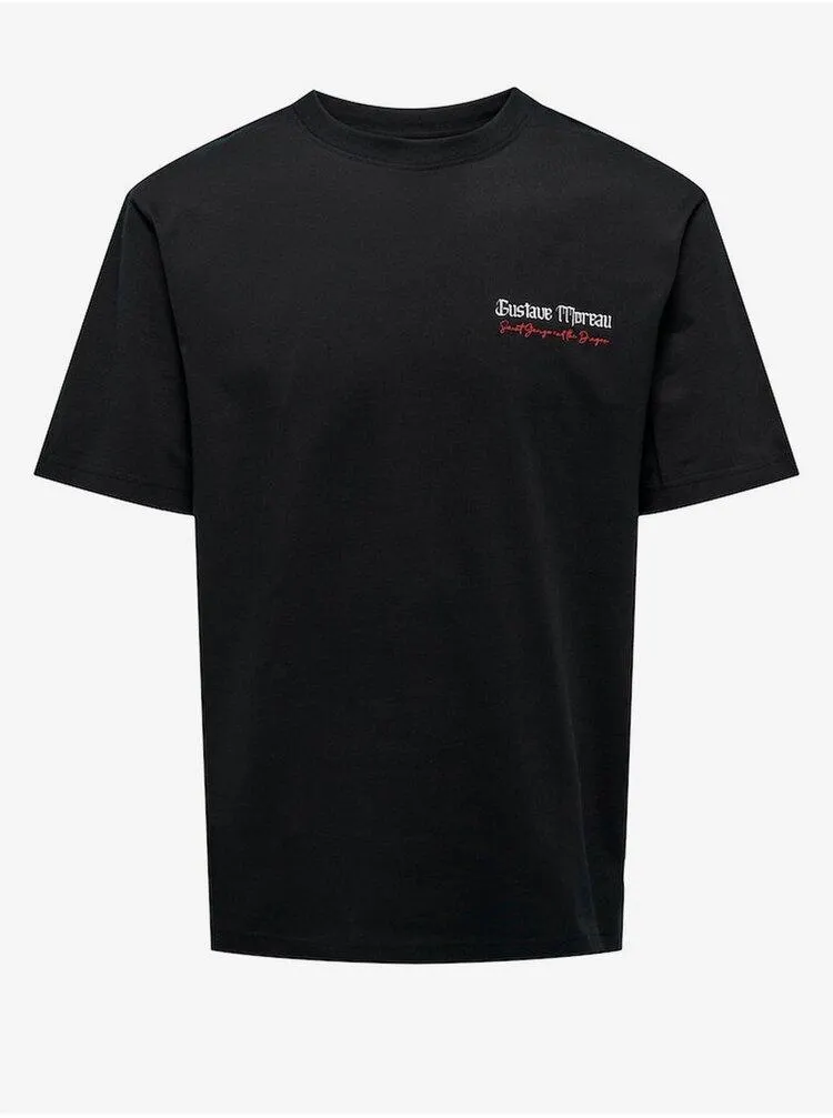 Černé pánské tričko ONLY & SONS Art