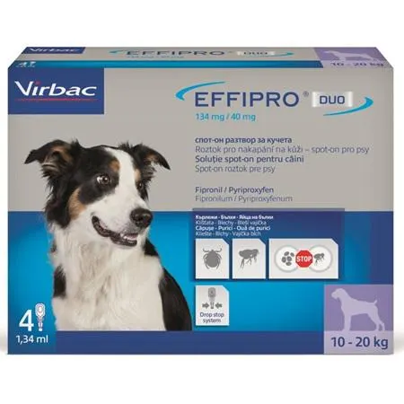 Effipro Duo M spot-on pro psy 10-20 kg 4x 1,34 ml