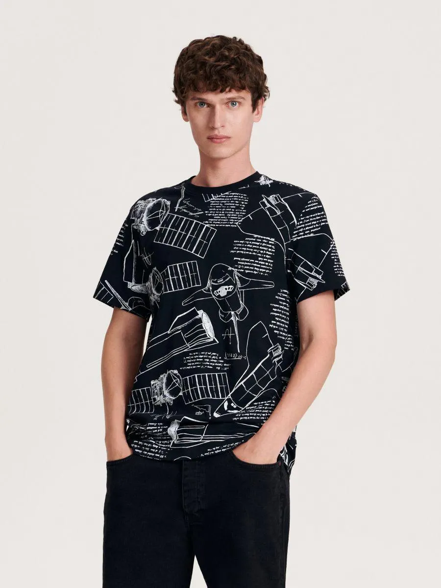 Tričko střihu regular s potiskem