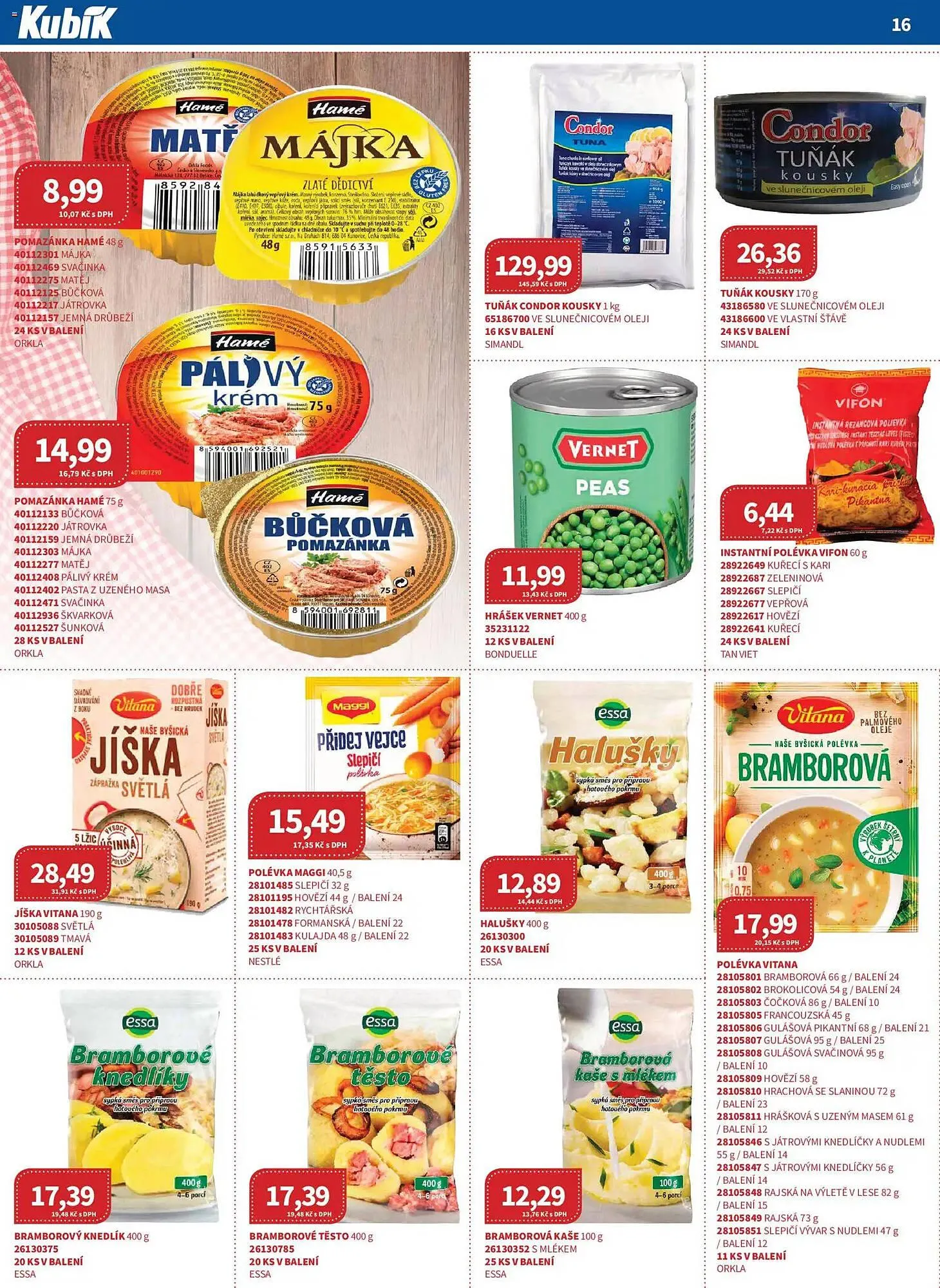 Kubík potraviny leták - 1. dubna 30. dubna 2026 - Page 16