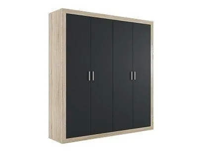 SARA skříň SZF4D, dub sonoma/grafit