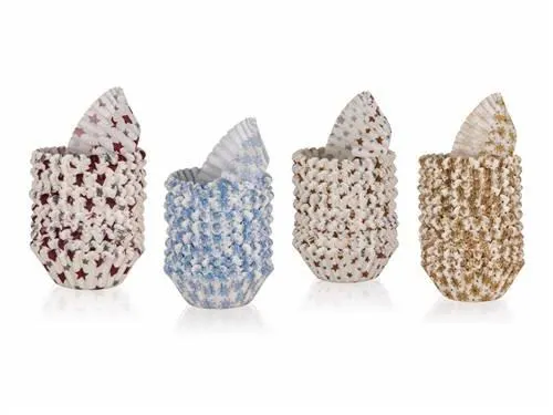 BANQUET Sada cukrářských košíčků XMASS 5,5 cm, 200 ks, mix barev