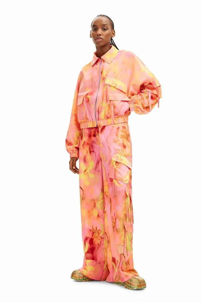 bunda Desigual Hillary Collina virtual pink