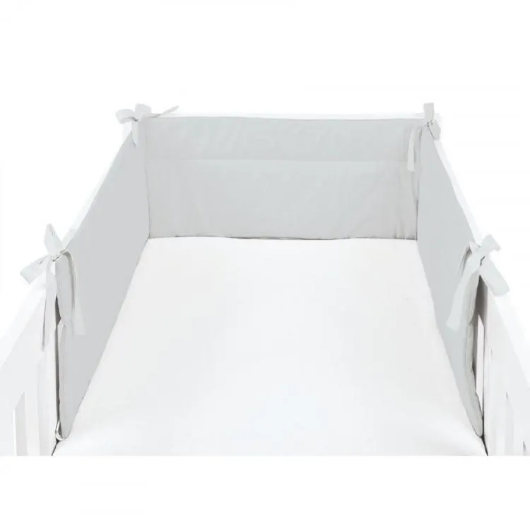 Mantinel do postýlky šedý 30 x 210 cm