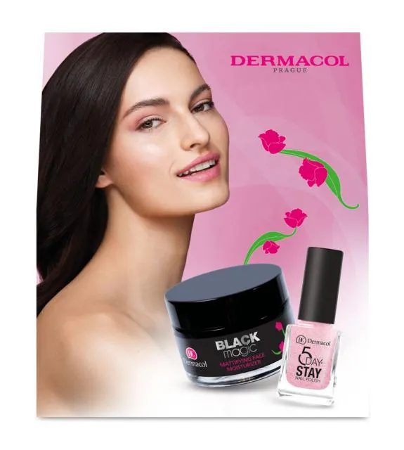 Dárkový balíček Black magic - hydratační gel a lak na nehty