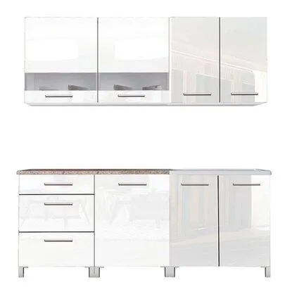 Black&White Style Kuchyňská sestava Nikki bílá 200 cm