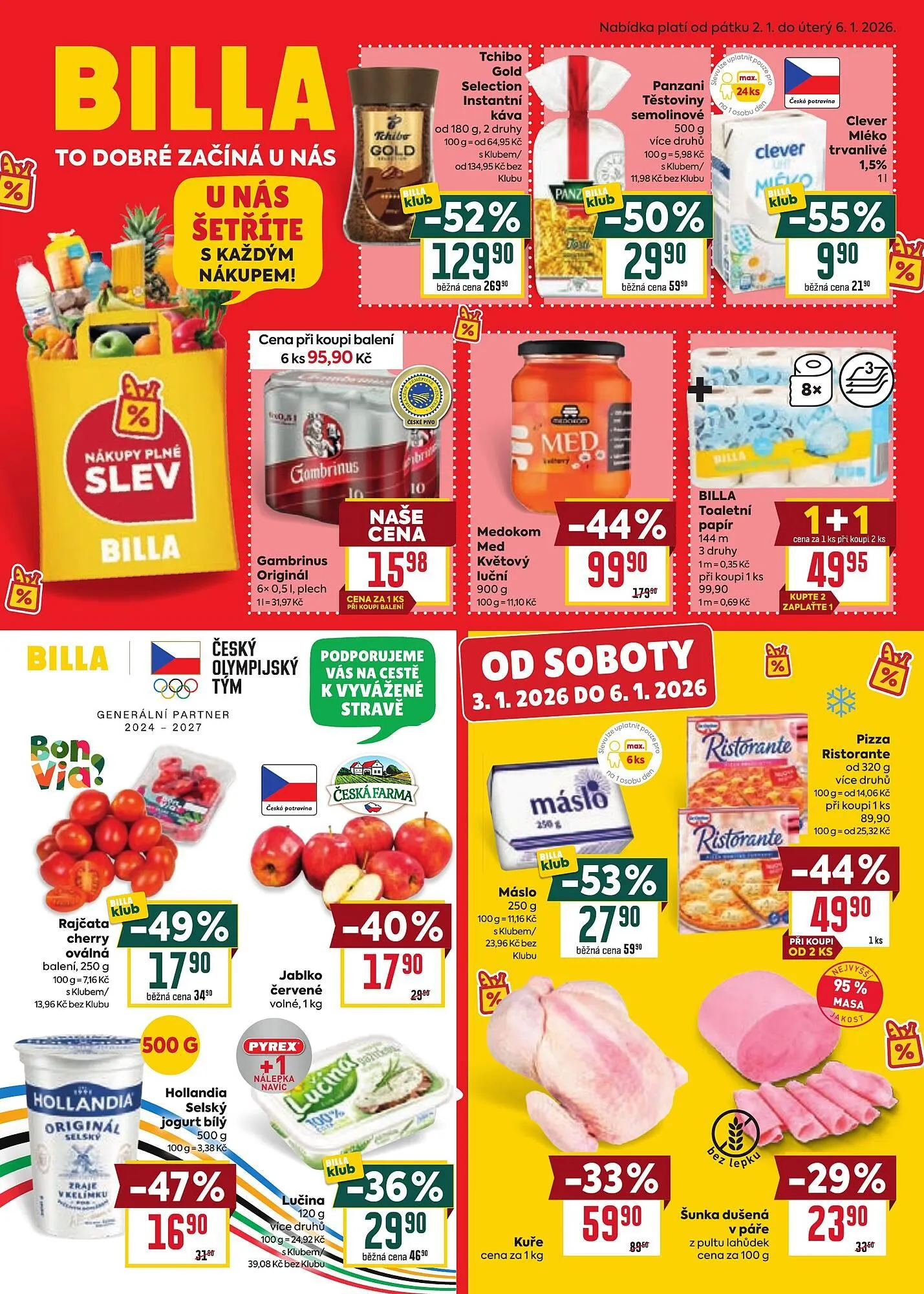 Billa leták - 2. ledna 6. ledna 2026 - Page 1