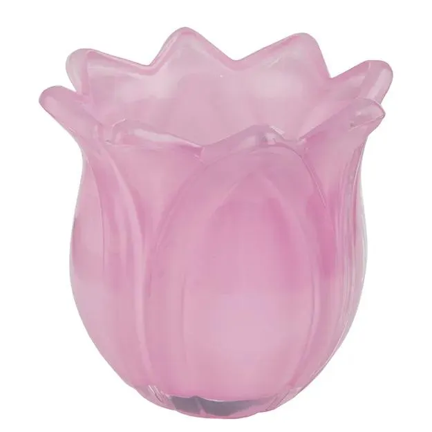 TULIP Svícen na čajovou svíčku - růžová