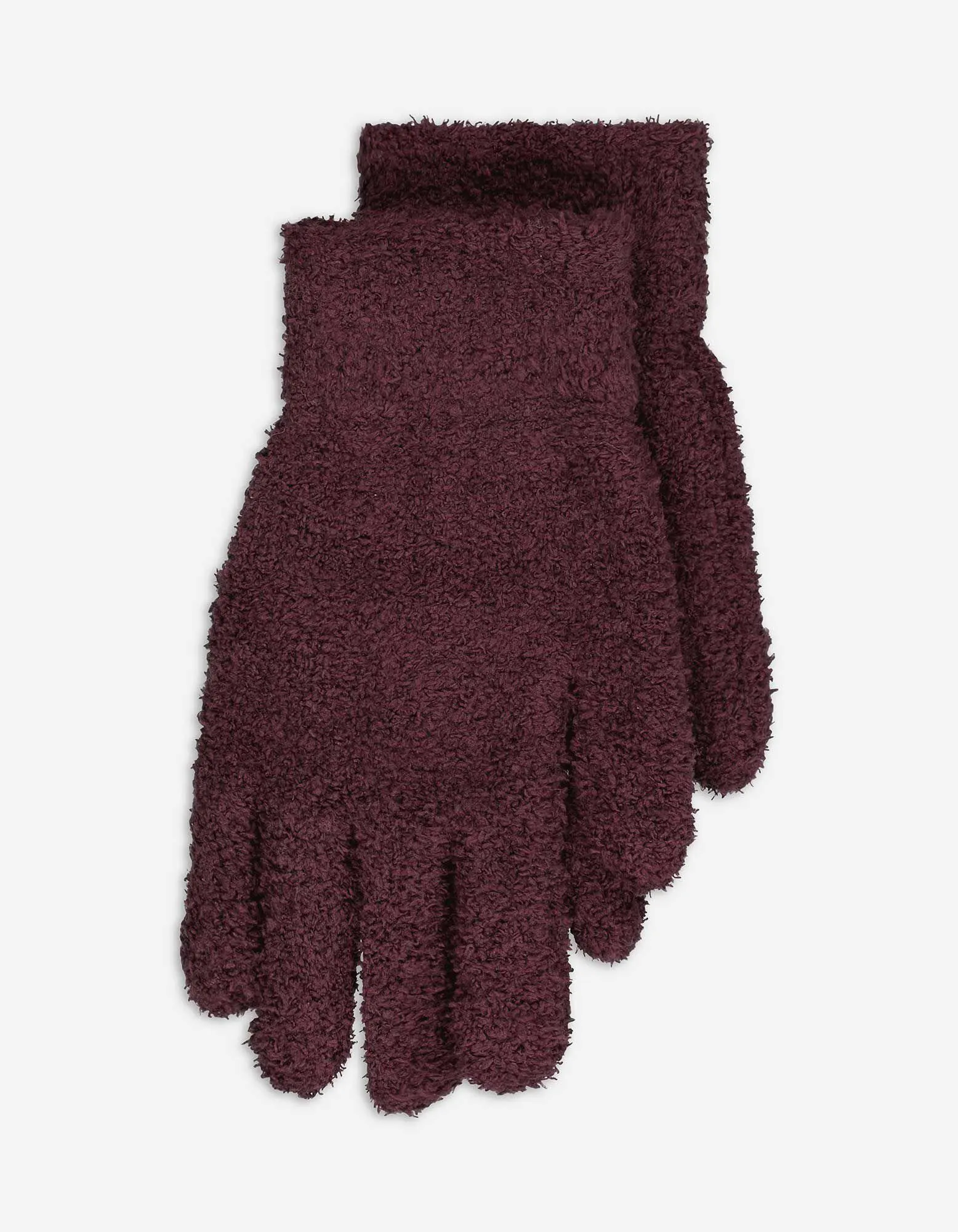 Rukavice - Plyš - tm. lila