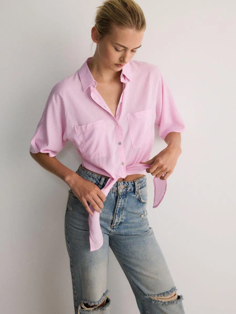 Krátká košile s vázáním