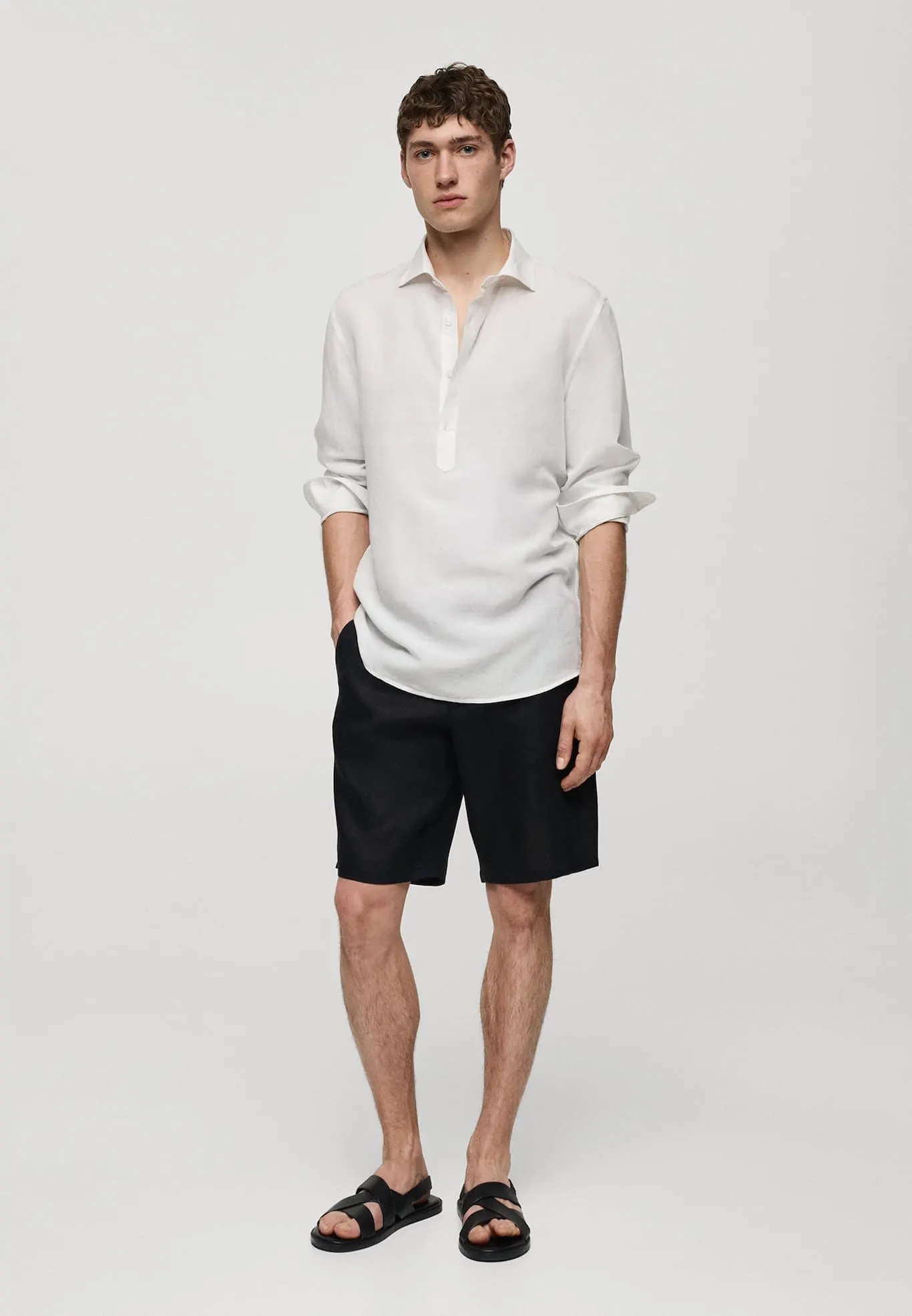 Lněná košile relax fit