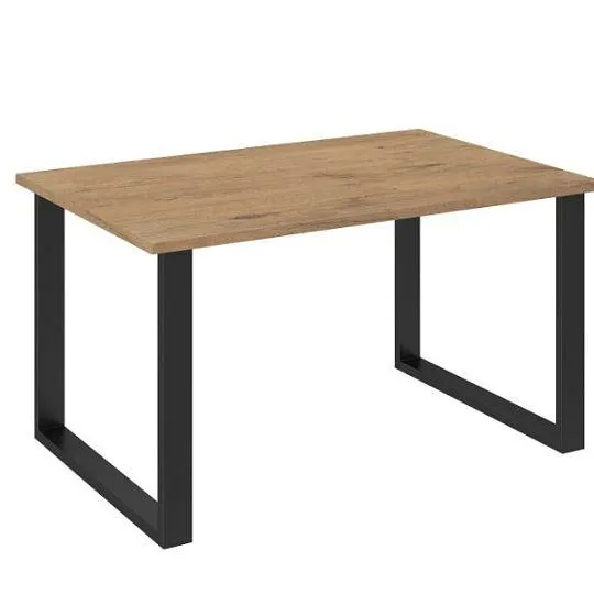 LOFT jídelní stůl 138/90, dub lancelot/černá