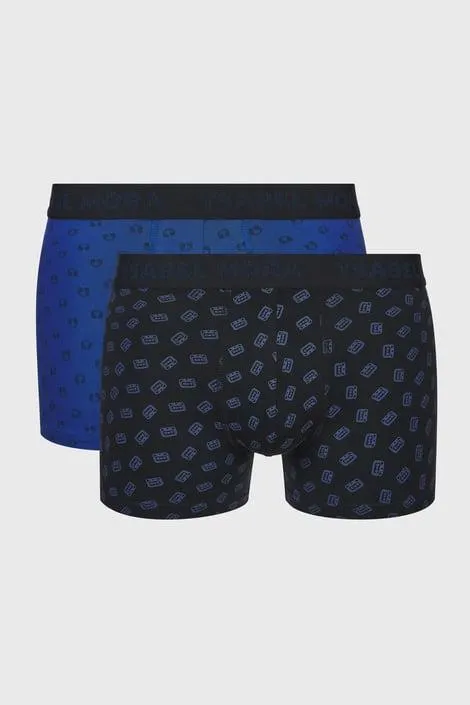 2PACK Boxerky Music - modročerná