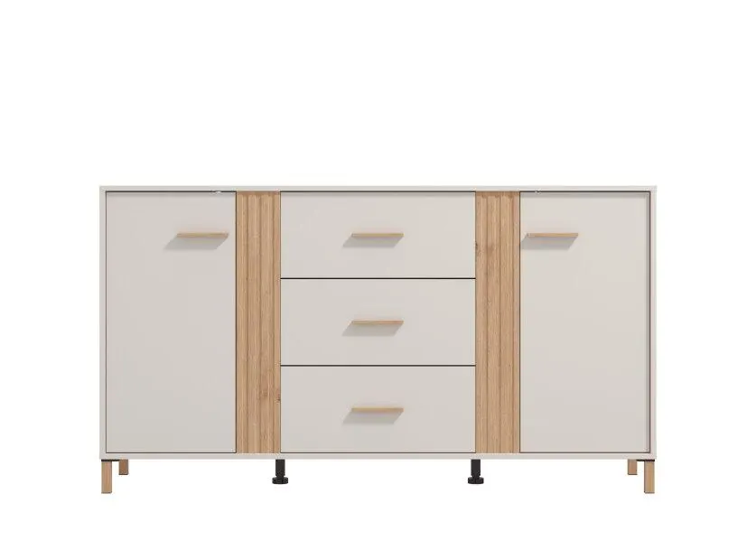 Komoda kombinovaná dub artisan/cashmere BELFORT 3K3F