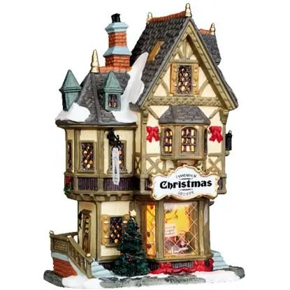 Lemax Vánoční dekorace vánoční stromek a vánoční obchod