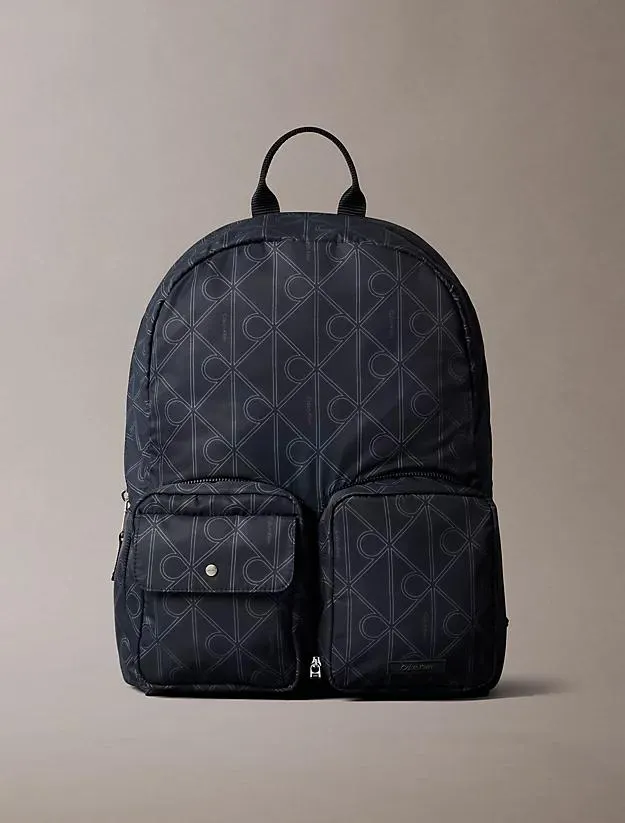 Printed Emblem Logo Nylon Packable Backpack