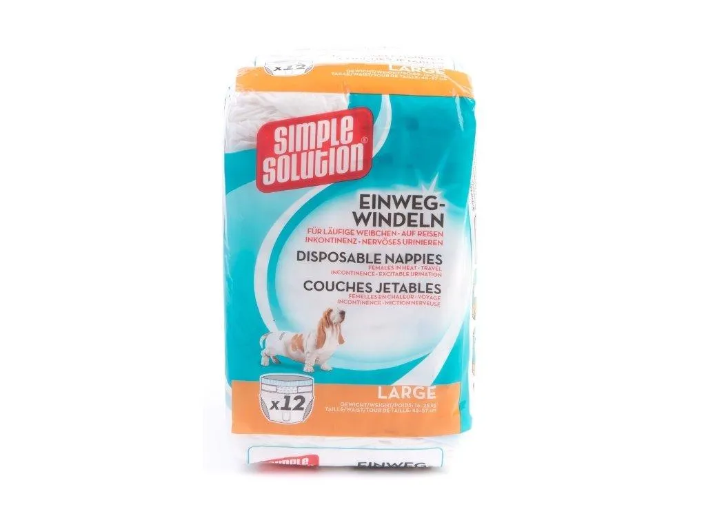Simple Solution Plenkové kalhotky pro psy L 12 ks