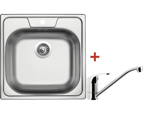 Nerezový dřez s baterií Sinks CLASSIC 480 5V+PRONTO 480 x 480 mm CL4805VPRCL
