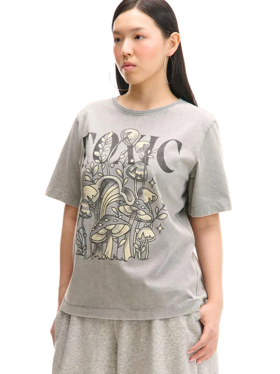 Tričko se sepraným efektem a potiskem