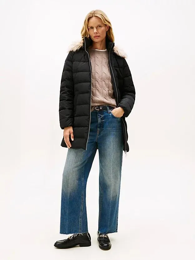 Faux Fur Hood Down Puffer Coat