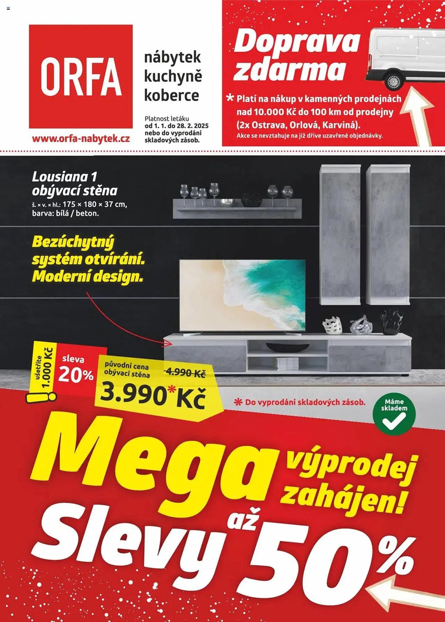 Orfa Nábytek leták - 1. ledna 28. února 2025 - Page 1