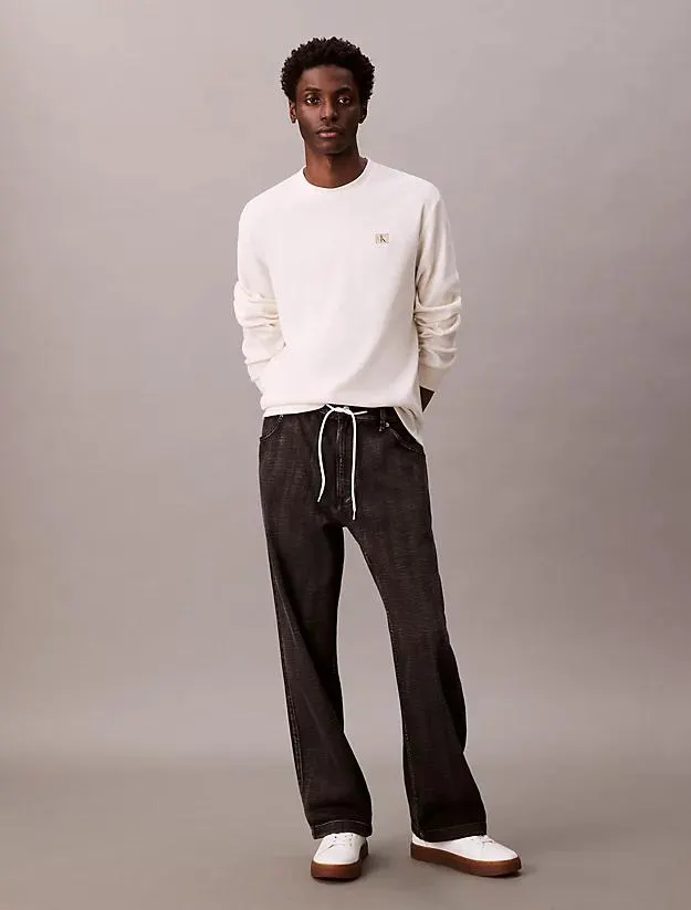 Cotton Linen Pull On Jeans