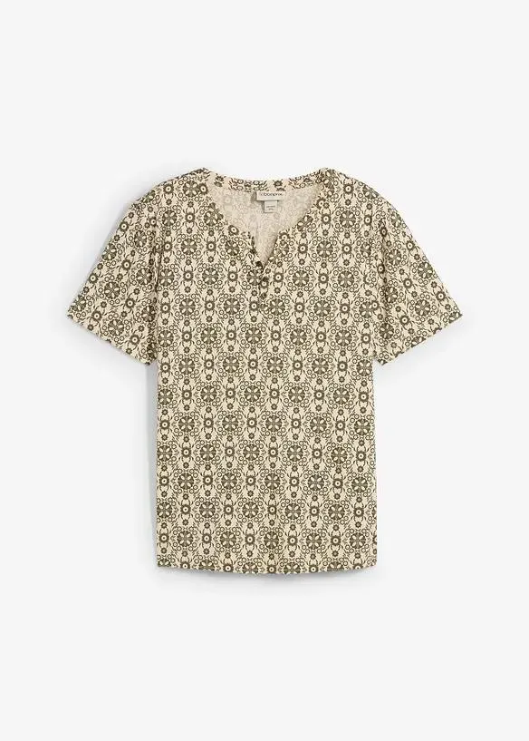 Henley triko z čisté bavlny