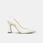 Dámské kožené lodičky s otevřenou patou