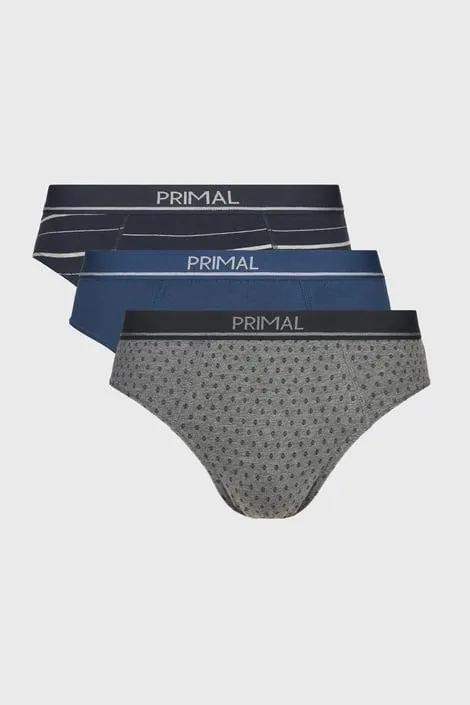 3PACK Slipy Howel - modrošedá