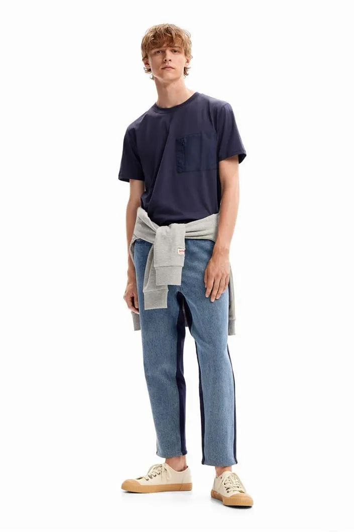 tričko Desigual Saul azul oscuro