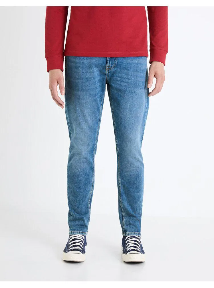 Světle modré pánské slim fit džíny Celio Foactive