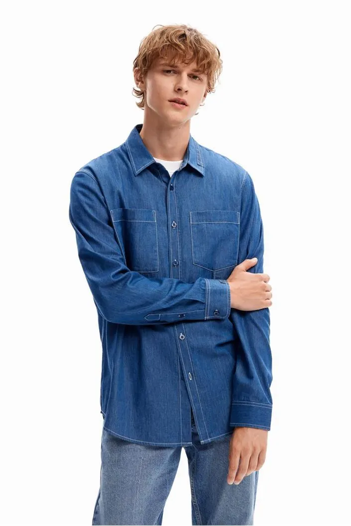 košile Desigual Pablo navy