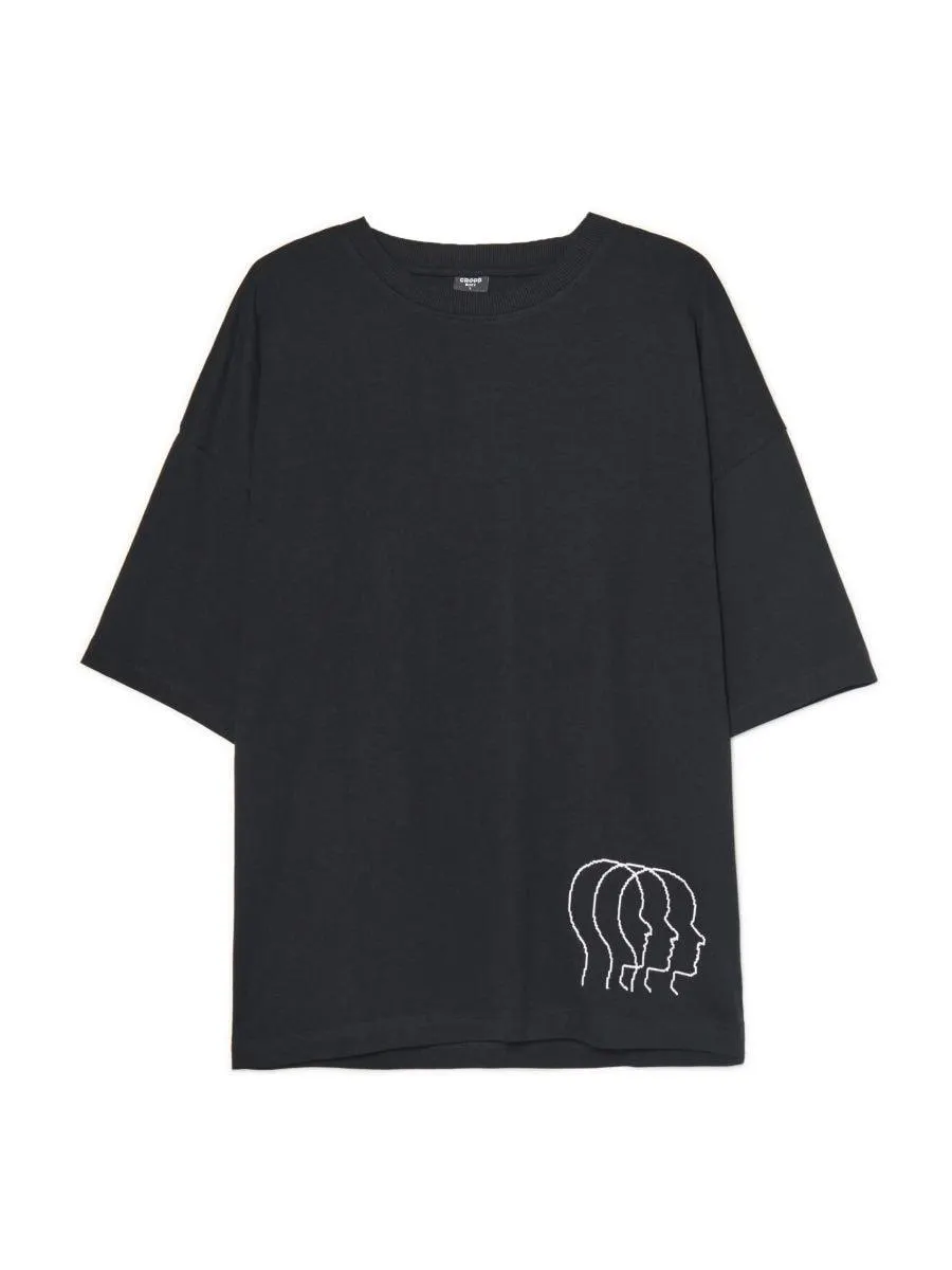 Černé tričko s potiskem