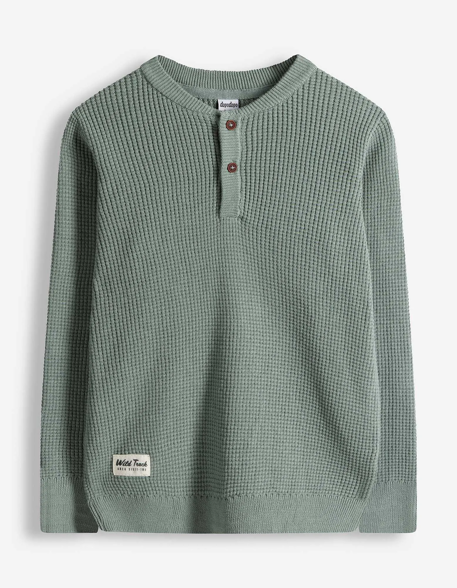 Pulovr - Knoflíky - zelena