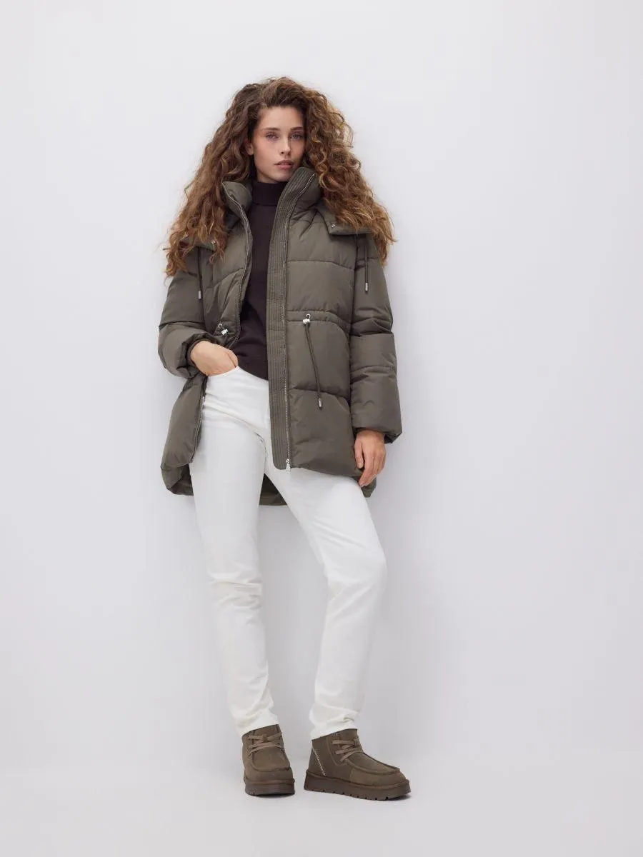 Prošívaná bunda s odepínací kapucí