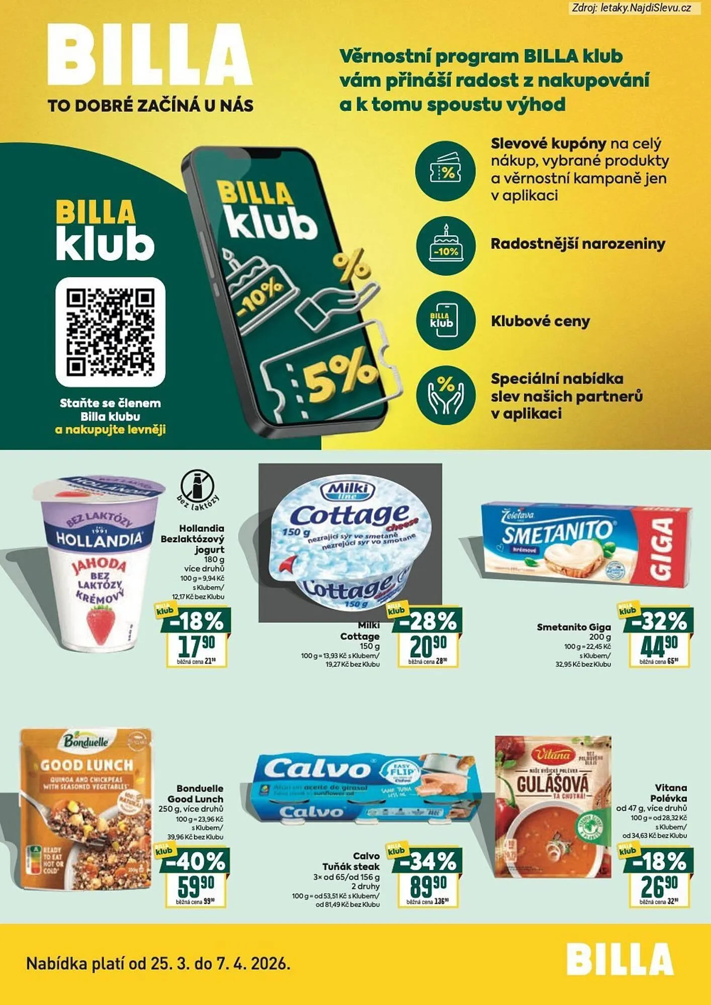 Billa leták - 25. března 7. dubna 2026 - Page 1