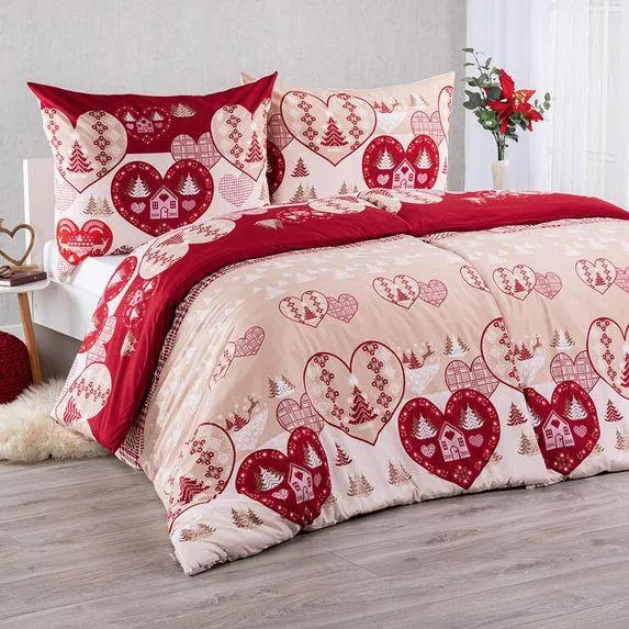 Ložní povlečení z mikrovlákna SRDCE, 2x jednolůžko