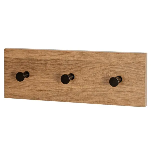 Nástěnný věšák PARMA 1 dub bologna/černá