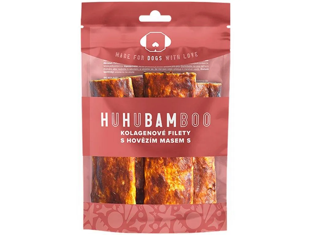 Huhubamboo Hovězí kolagen fileta S 4 ks