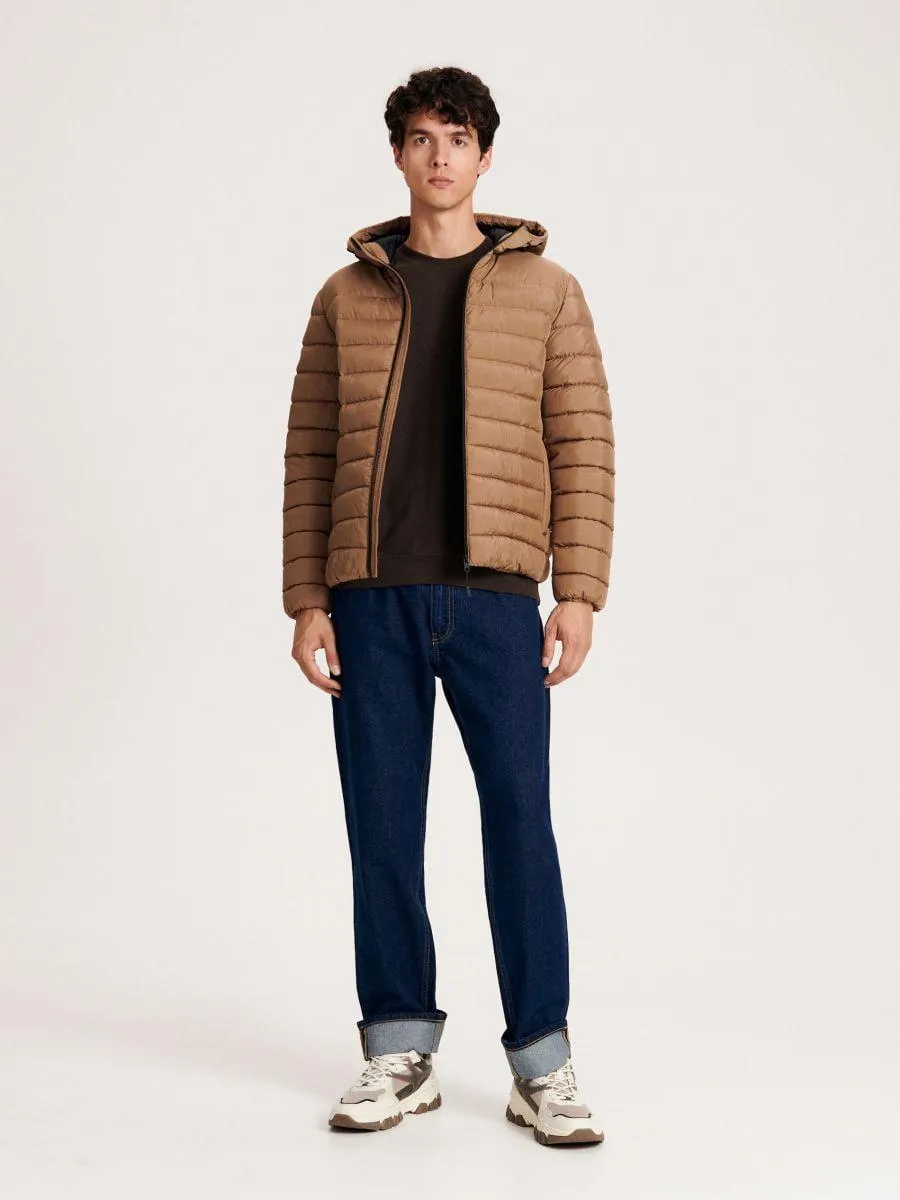 Geacă matlasată, cu glugă