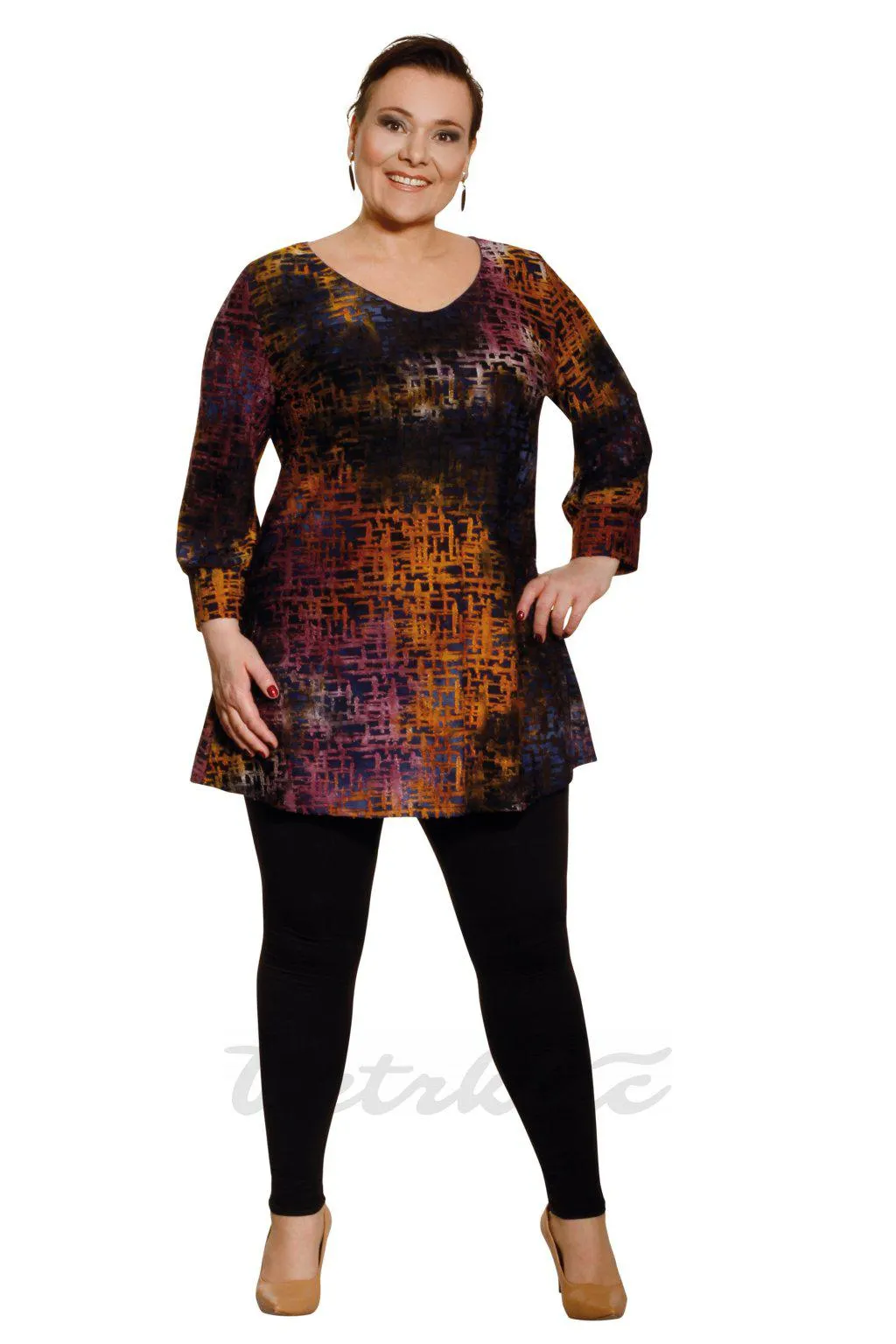 Áčková tunika OLINA odlesky 3D - varianty