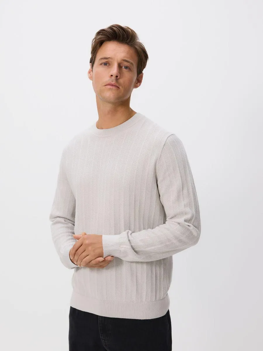 Strukturální svetr z bavlny