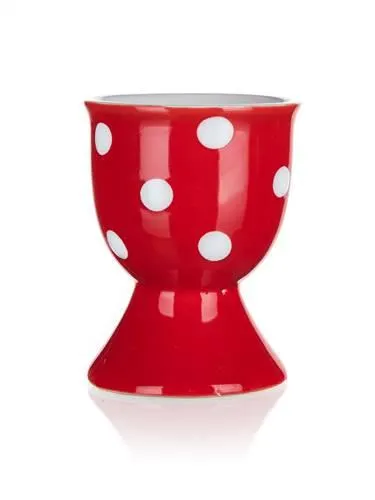 BANQUET Kalíšek na vajíčka keramický DOTS 7 cm, červený