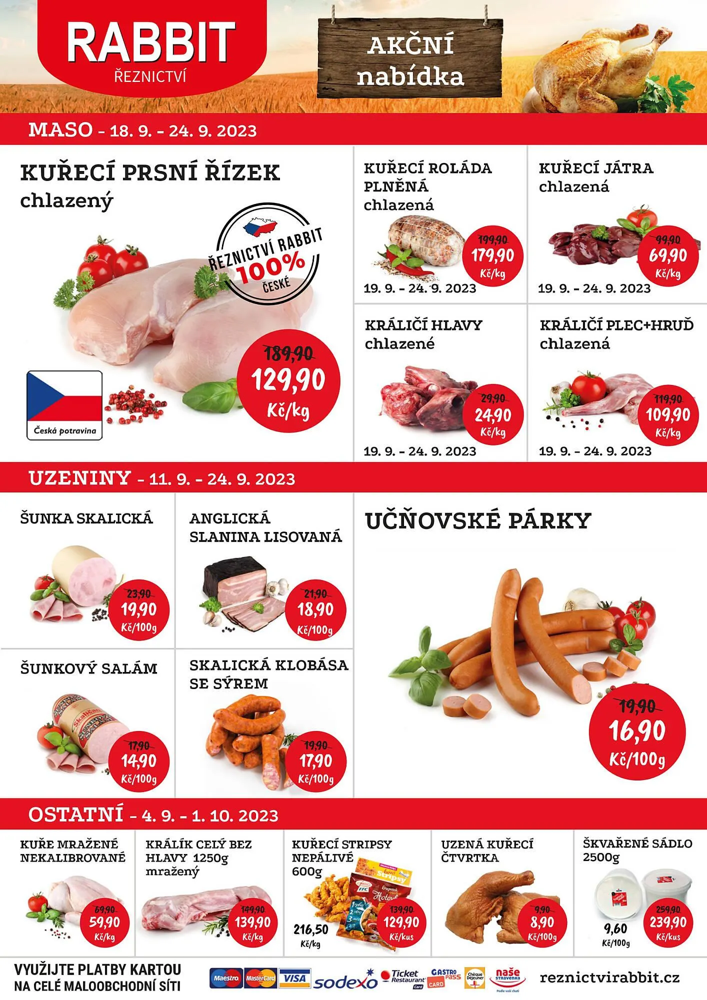 RABBIT řeznictví leták - 18. září 24. září 2023 - Page 1