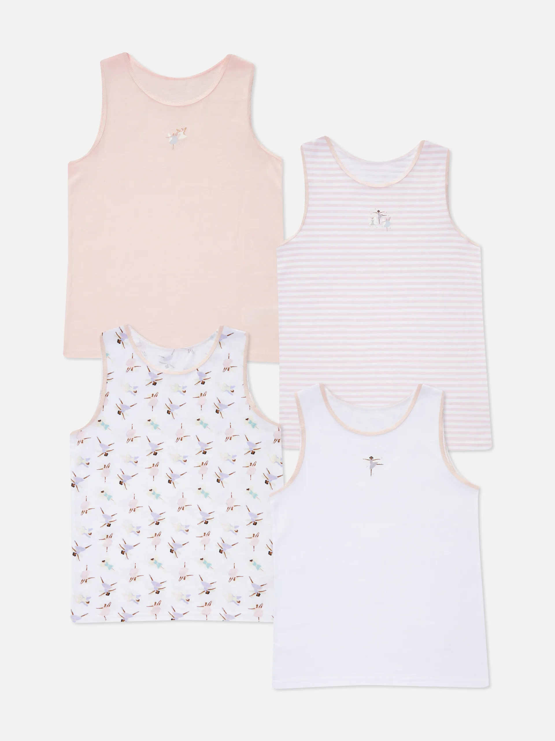 4 tílka s motivem baletky